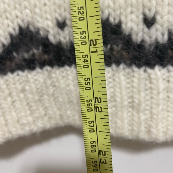 Ann Taylor Loft Sweater Women Small Ivory Fair Isle Gem Wool Alpaca Mohair Blend - Picture 6 of 11